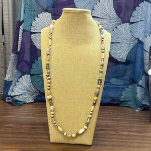 NWT Multicolor Natural Stone Necklace Hand Made in India